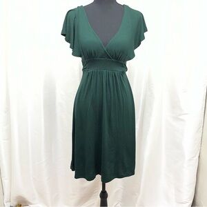 GAP Dark Green tie-back shift  Dress Sz XS